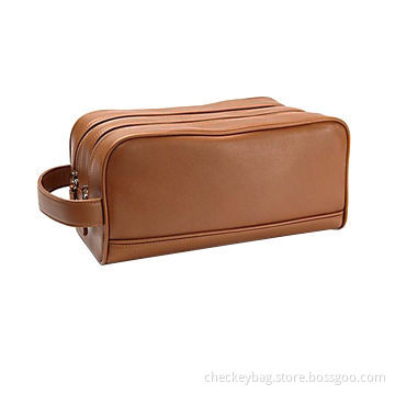 Double zip toiletry bag, 2 zippered compartments